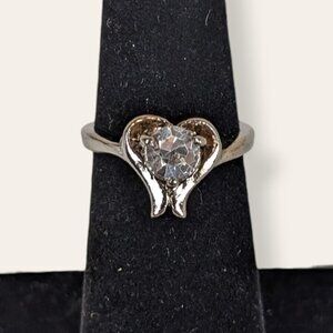 (2/$20) Glass Stone Heart Costume Ring - 3
